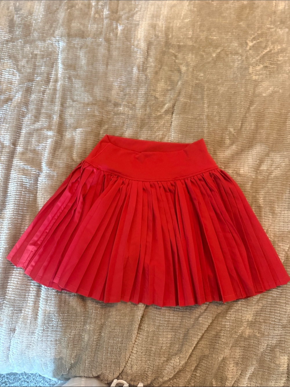 Originality- Red Pleated Girls Skirt - Classic Flared Design